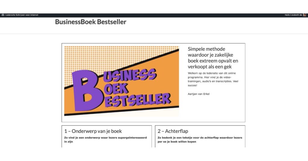Bestseller schrijven, zo doe je dat + review training Aartjan van Erkel Business Boek Bestseller
