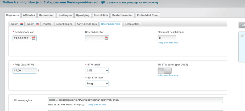 Shoppingcart Autorespond review en ervaring beschikbaarheid