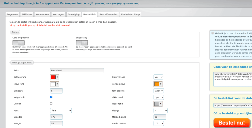 Shoppingcart Autorespond review en ervaring bestel link