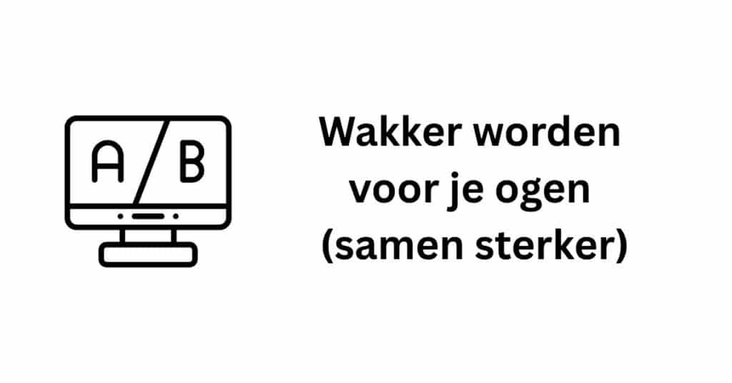 Wakker worden voor je ogen (samen sterker)